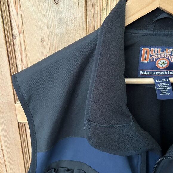 Men's Duluth Trading Company XXL Tall Blue Black Vest Pockets‎ Zipper Utility - Picture 5 of 12